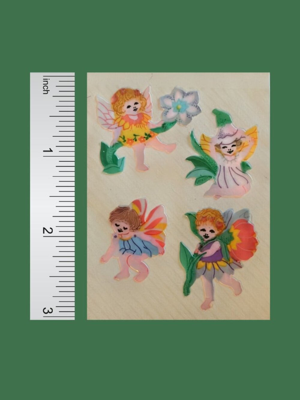10/$25 Vintage 80s Used Sandylion Pearlized Fairy Stickers